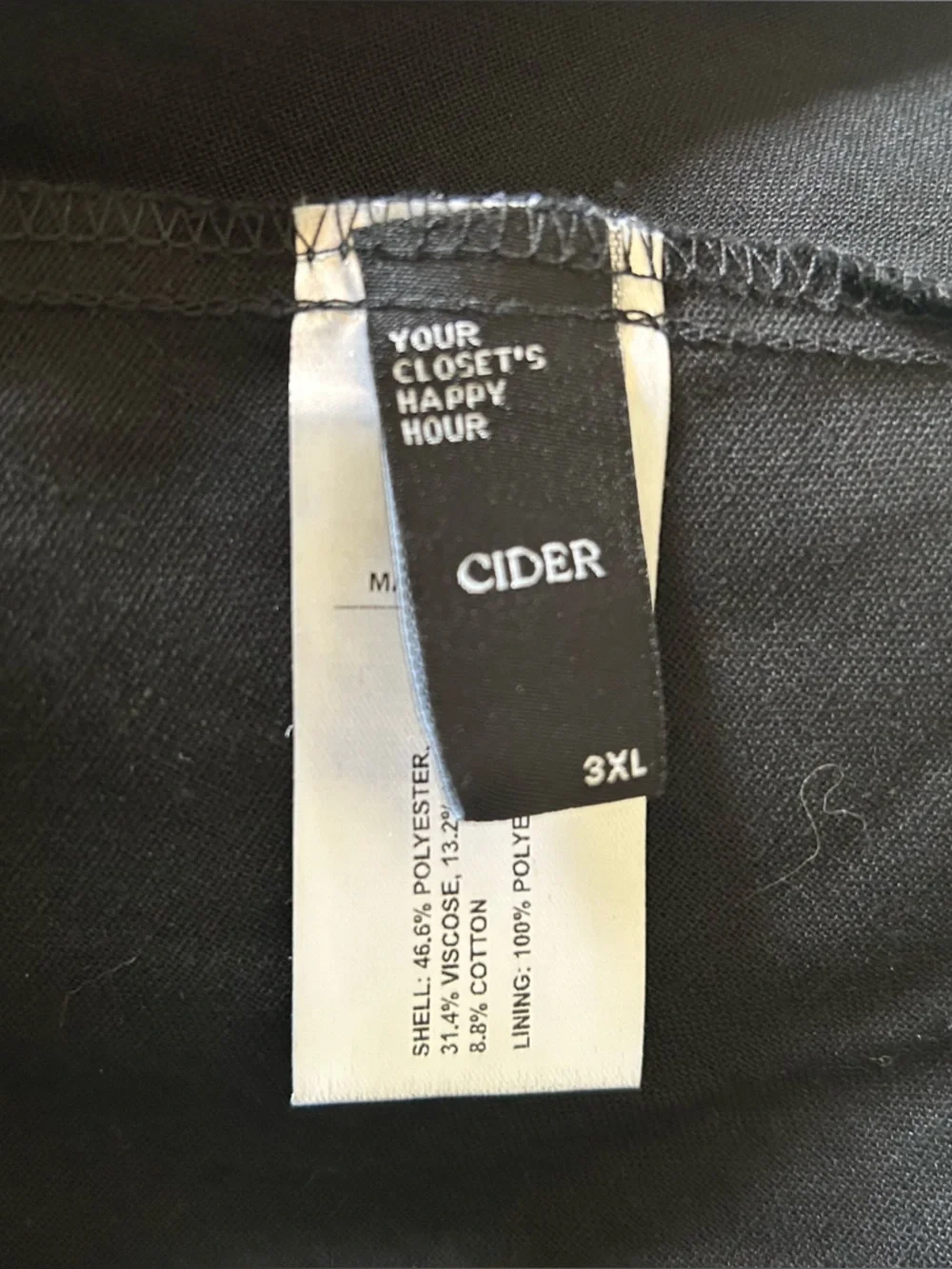 Cider black linen dress with eyelet size 3x - Picture 7 of 7